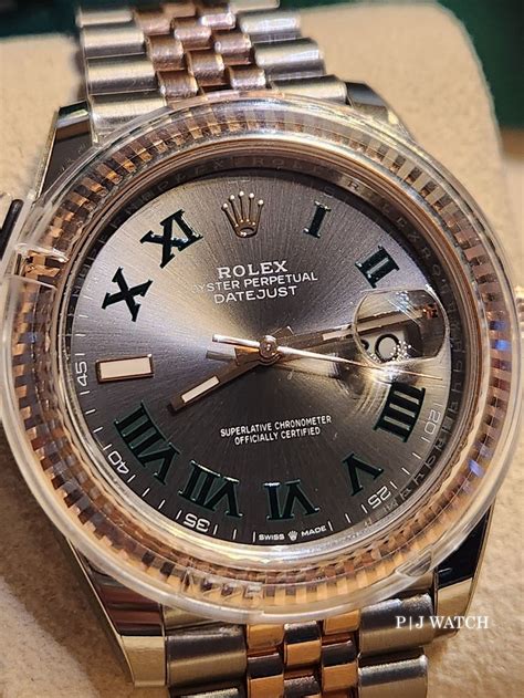 rolex jubilee with gray dial with green roman numerals|rolex datejust 41 jubilee.